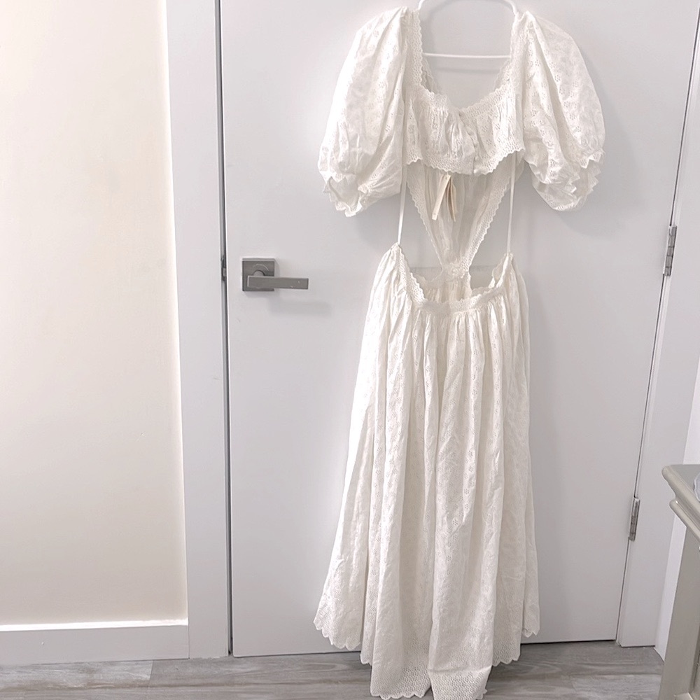DOEN Ravenna Dress Salt 100% cotton Size XL - Picture 7 of 7